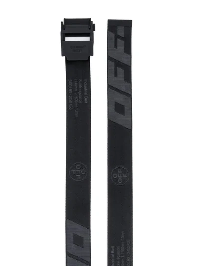 Shop Off-white Logo Industrial Belt In Black