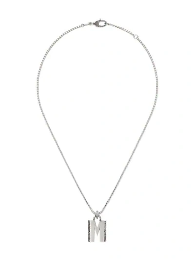 Shop Gucci M Letter Necklace In 0811 Undefined