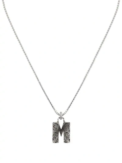 Shop Gucci M Letter Necklace In 0811 Undefined