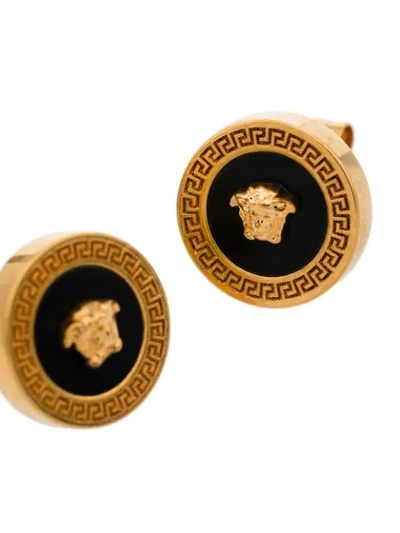 Shop Versace Medusa Icon Earrings In Gold