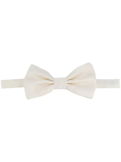 Shop Dolce & Gabbana Silk Bow Tie In White