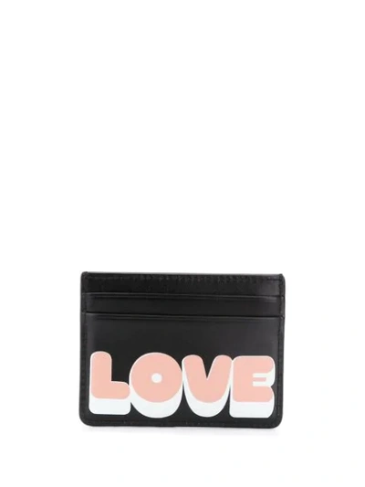 Shop Sandro Love Print Cardholder In Black