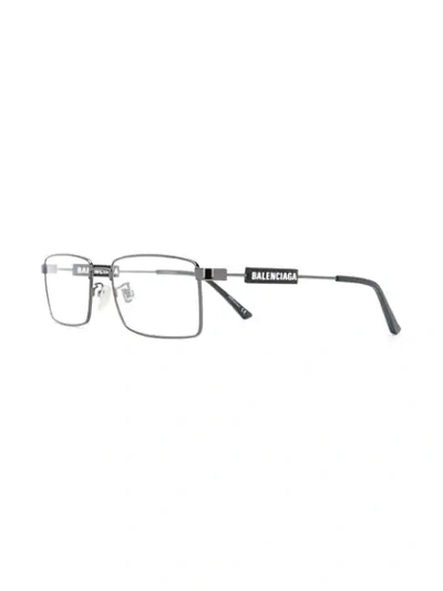 Balenciaga Logo Square Glasses In Black