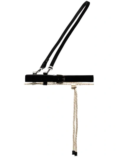 Shop Ann Demeulemeester Kenya Strap Rope Belt In Black