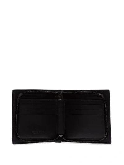 Shop Bottega Veneta Intrecciato Weave Lanyard Cardholder In Black