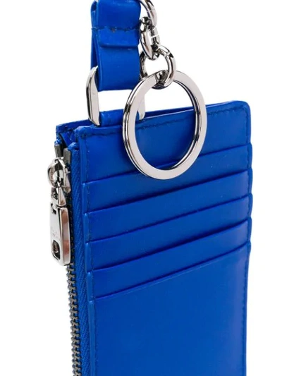 Shop Dolce & Gabbana Logo Printed Keyring Cardholder In Blue
