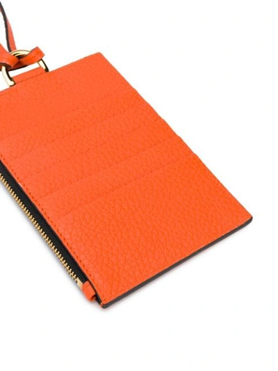 Shop Versace Pop Medusa Neck-strap Cardholder In Orange