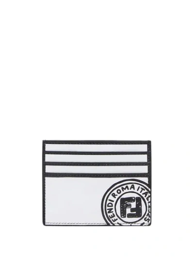 Shop Fendi X Joshua Vides  Roma Cardholder In White
