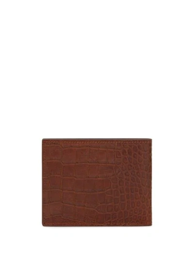 Shop Giuseppe Zanotti Croc-effect Bifold Wallet In Brown