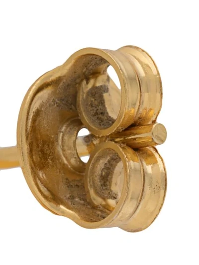 Shop Marcelo Burlon County Of Milan Logo Stud Earrings In Gold