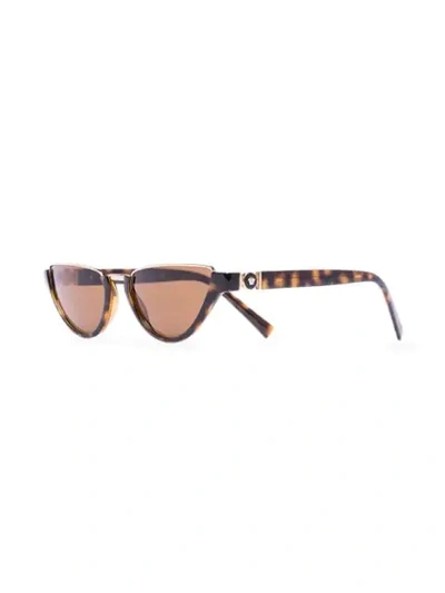 Shop Versace Medusa Medallion Cat-eye Sunglasses In Brown