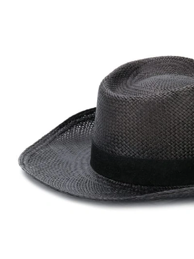 Shop Super Duper Hats Woven Fedora In Grey
