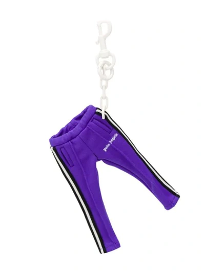 Palm Angels Track Pants Keyring In Purple