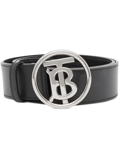 Shop Burberry Monogram Belt In Black