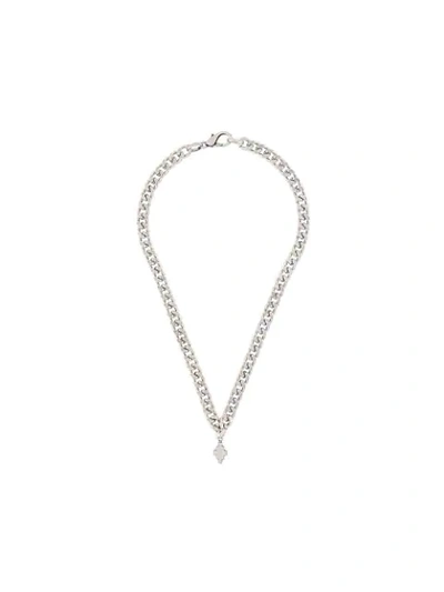 Shop Marcelo Burlon County Of Milan Cross Chain Link Necklace In Silver