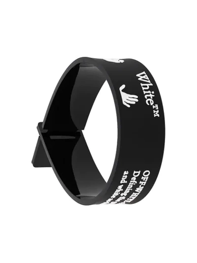 Shop Off-white New Logo Bracelet In Black