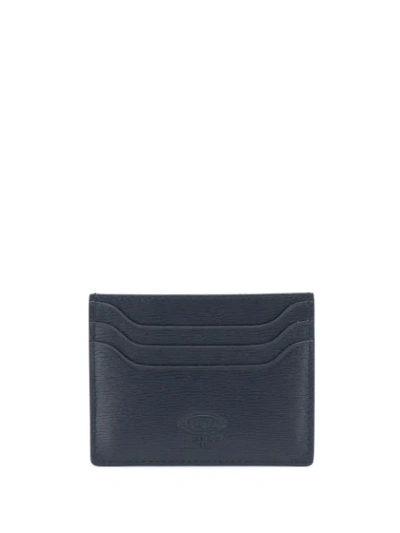 Shop Tod's Comapct Logo Cardholder In Blue