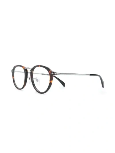 Shop David Beckham Eyewear Db 1014 Tortoise-shell Glasses In Brown