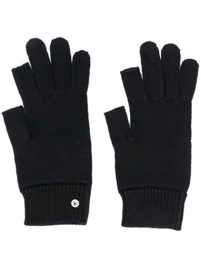 Shop Rick Owens Fingerless Gloves In Black