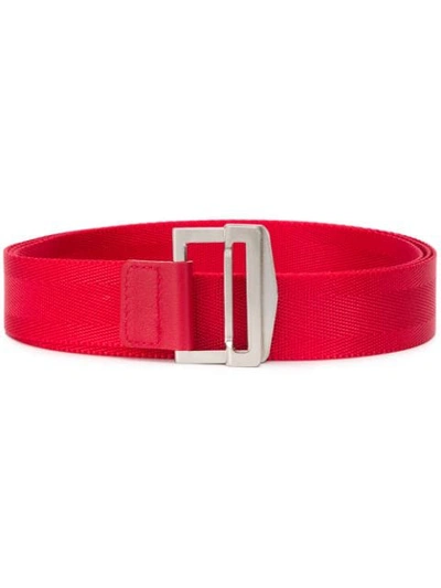 Shop Ambush Embossed Logo Buckle Belt In Red