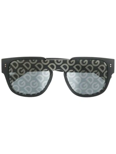 Shop Dolce & Gabbana Dg4356 Square-shaped Sunglasses In Grey