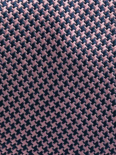 Shop Paul Smith Dogstooth Pattern Silk Tie In Purple