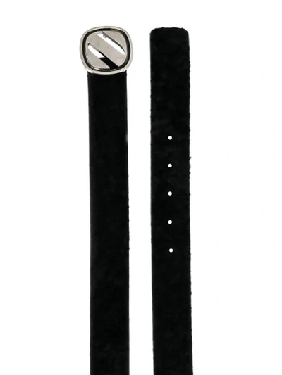 Shop Ermenegildo Zegna Graphic Buckle Belt In Black