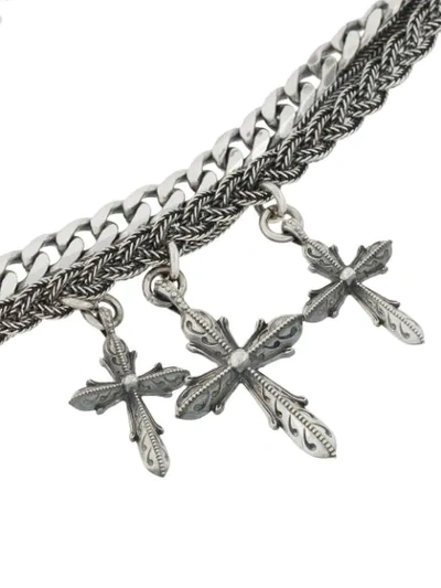 Shop Emanuele Bicocchi Layered Bracelet In Silver