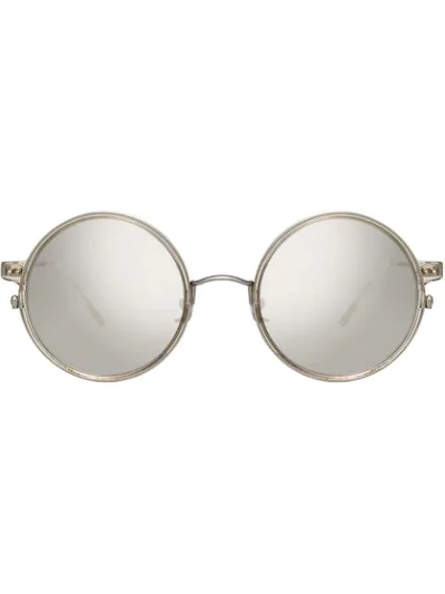 Shop Linda Farrow Round-frame Sunglasses In Grey