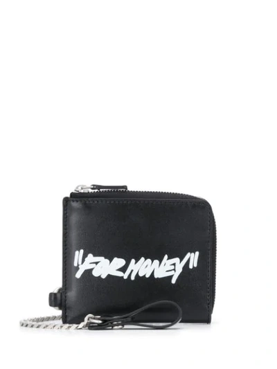 Shop Off-white "for Money" Print Wallet In Black