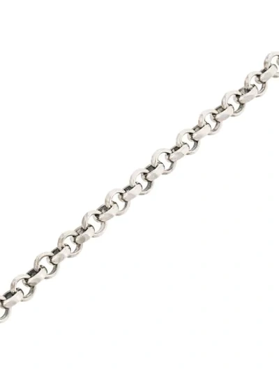 Shop Ugo Cacciatori Skull Jail Chain Bracelet In Silver