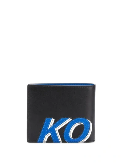 Shop Michael Kors Stitched Branded Wallet In Black