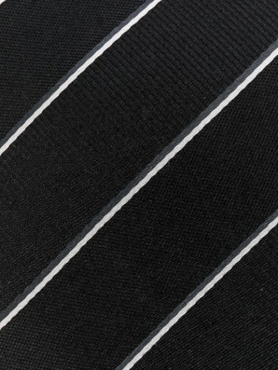 Shop Alexander Mcqueen Striped Tie In Black
