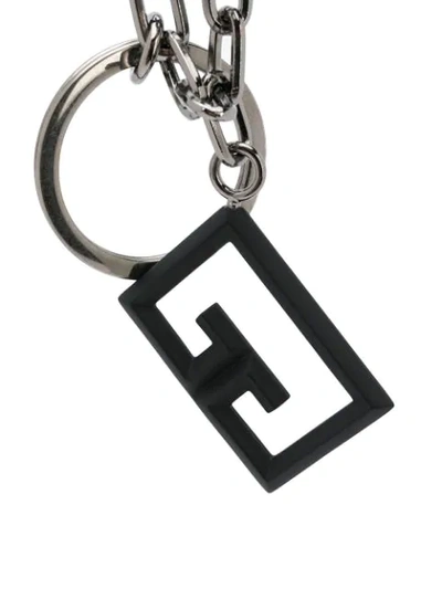 Shop Givenchy 2g Hook Keyring In Black