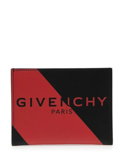 Shop Givenchy Logo Print Cardholder In Black