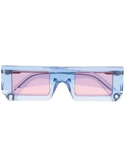 Jacquemus Soleil Squared-frame Sunglasses In Blue