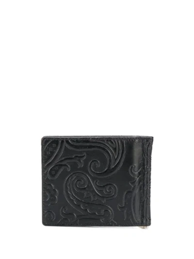 Shop Etro Paisley Print Wallet In Black