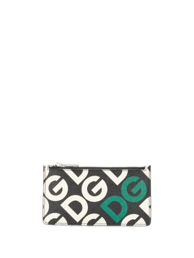 Shop Dolce & Gabbana Dg Logo-print Coin Pouch In Black