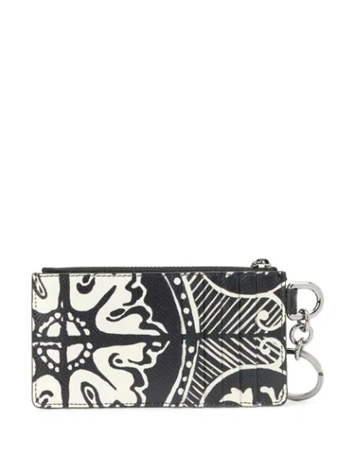 Shop Dolce & Gabbana Dauphine Patterned Coin Pouch In White