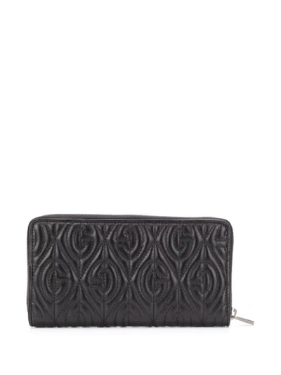 Shop Gucci G Rhombus Zip-around Wallet In Black