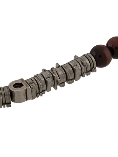 Shop Ferragamo Beaded Bracelet In Brown