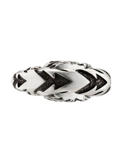 Shop Gucci Garden Ring In Silver