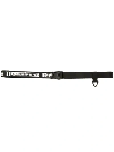 Shop Aape By A Bathing Ape Aape Universe Print Belt In Black