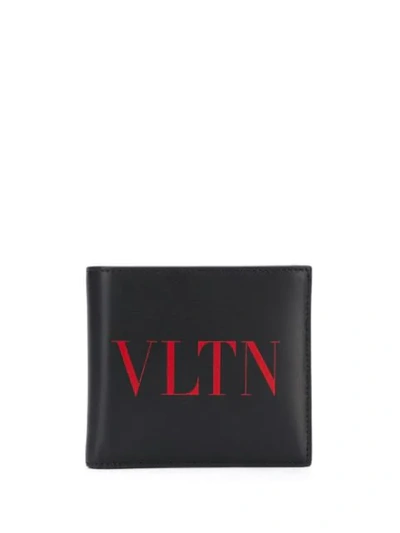 Shop Valentino Vltn Bifold Wallet In Black