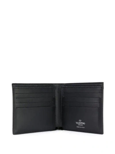 Shop Valentino Vltn Bifold Wallet In Black