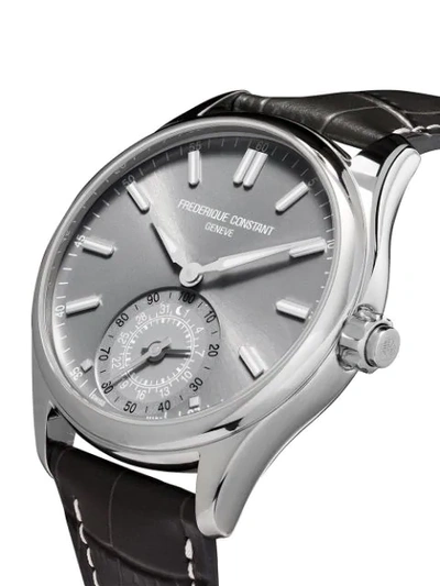 Shop Frederique Constant Horological Smartwatch Gents Classics 42mm In Light Grey Color Dial With Sunray Decoration