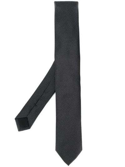 Shop Hugo Boss Woven Patterned Tie In Black