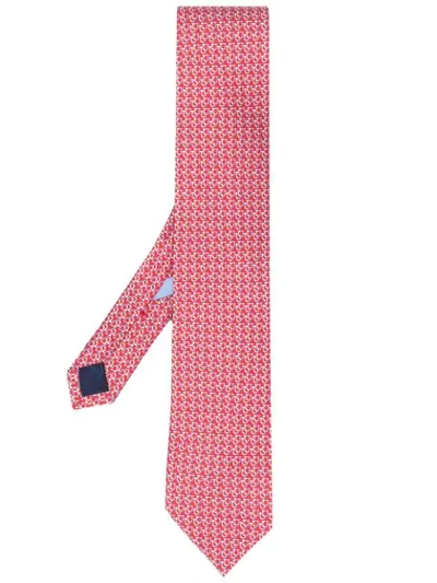 Shop Ferragamo Gancini-print Tie In Red