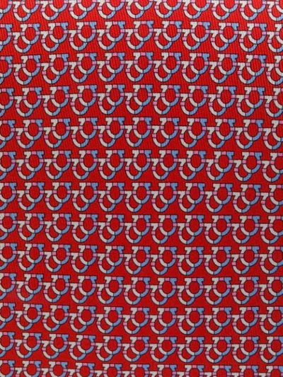Shop Ferragamo Gancini-print Tie In Red