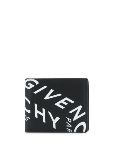 Shop Givenchy Logo Print Wallet In Black